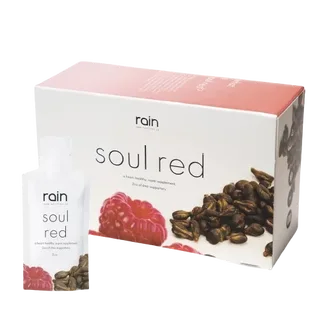 Rain Soul Red, fröbaserad gel med röda hallonfrön och druvkärnor